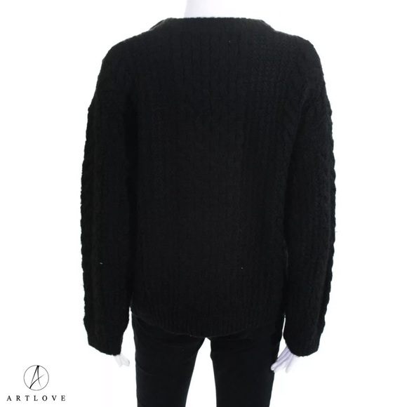 ARTLOVE PARIS Black Cable Knit Beaded Sweater - Picture 3 of 5